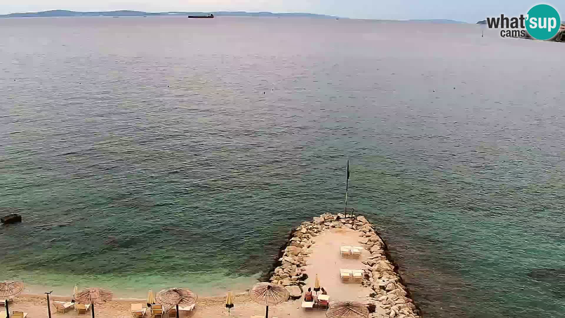Spletna kamera Plaža Podstrana – Pogled v živo