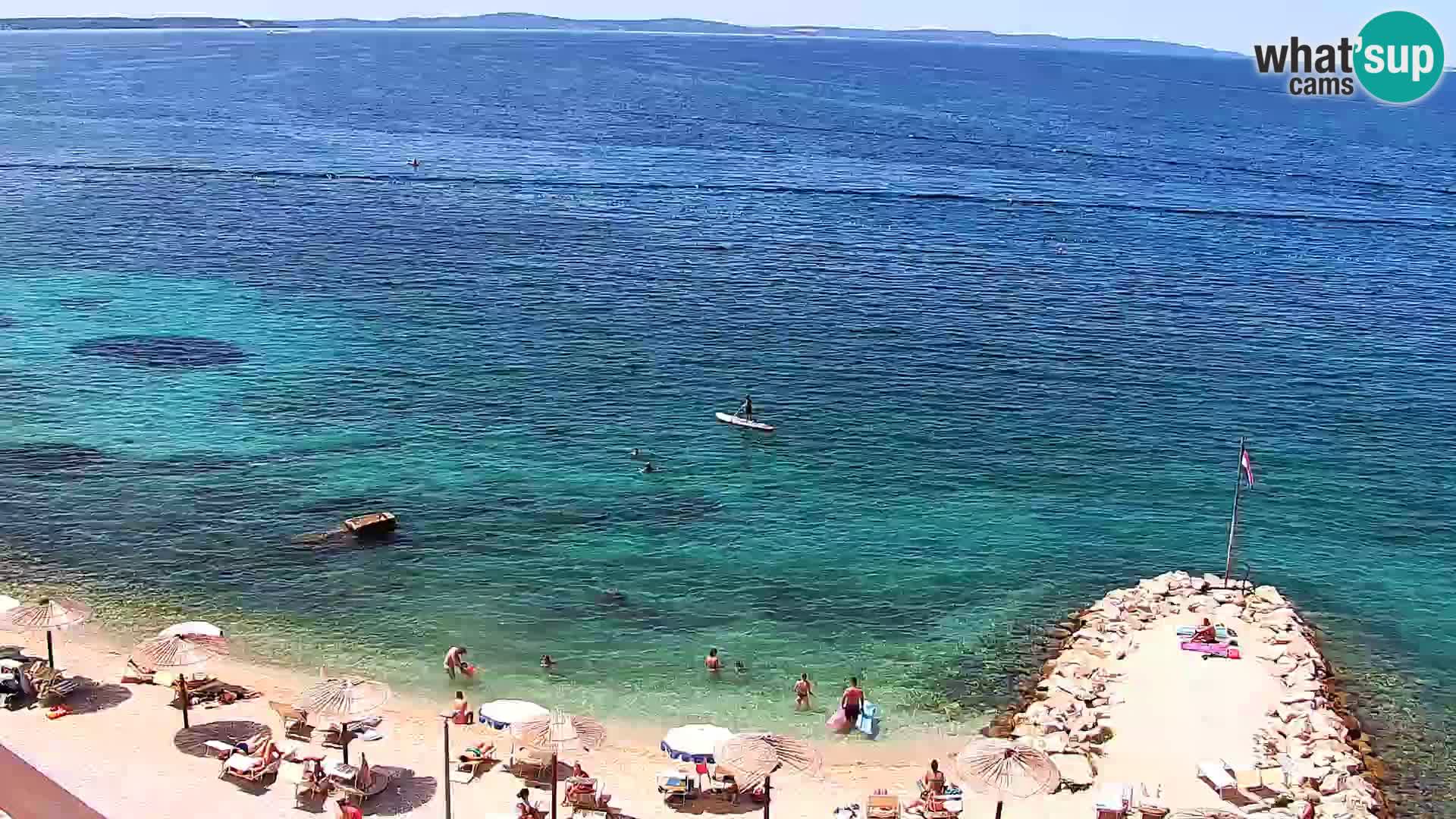 Spletna kamera Plaža Podstrana – Pogled v živo