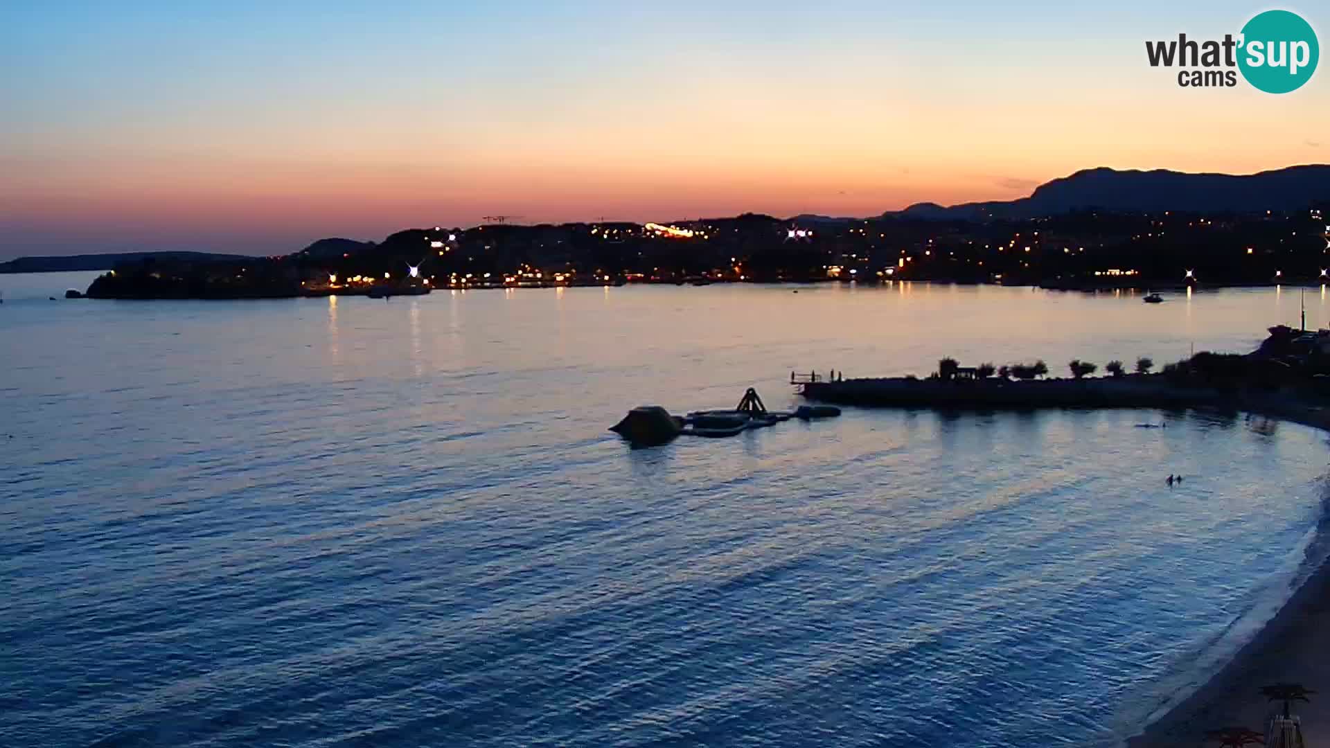 Webcam plage de Podstrana – Vue en direct depuis Hotel Split