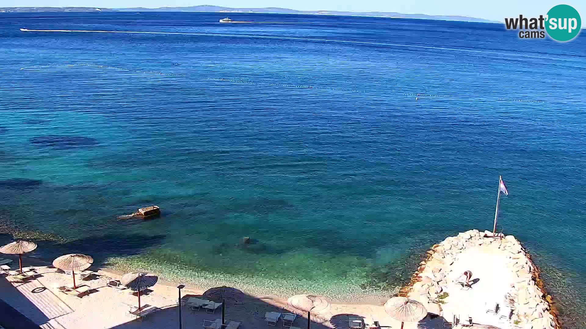 Spletna kamera Plaža Podstrana – Pogled v živo