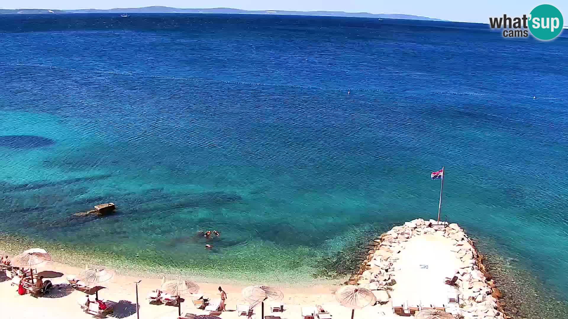 Webcam Playa de Podstrana – Vista en directo desde Hotel Split
