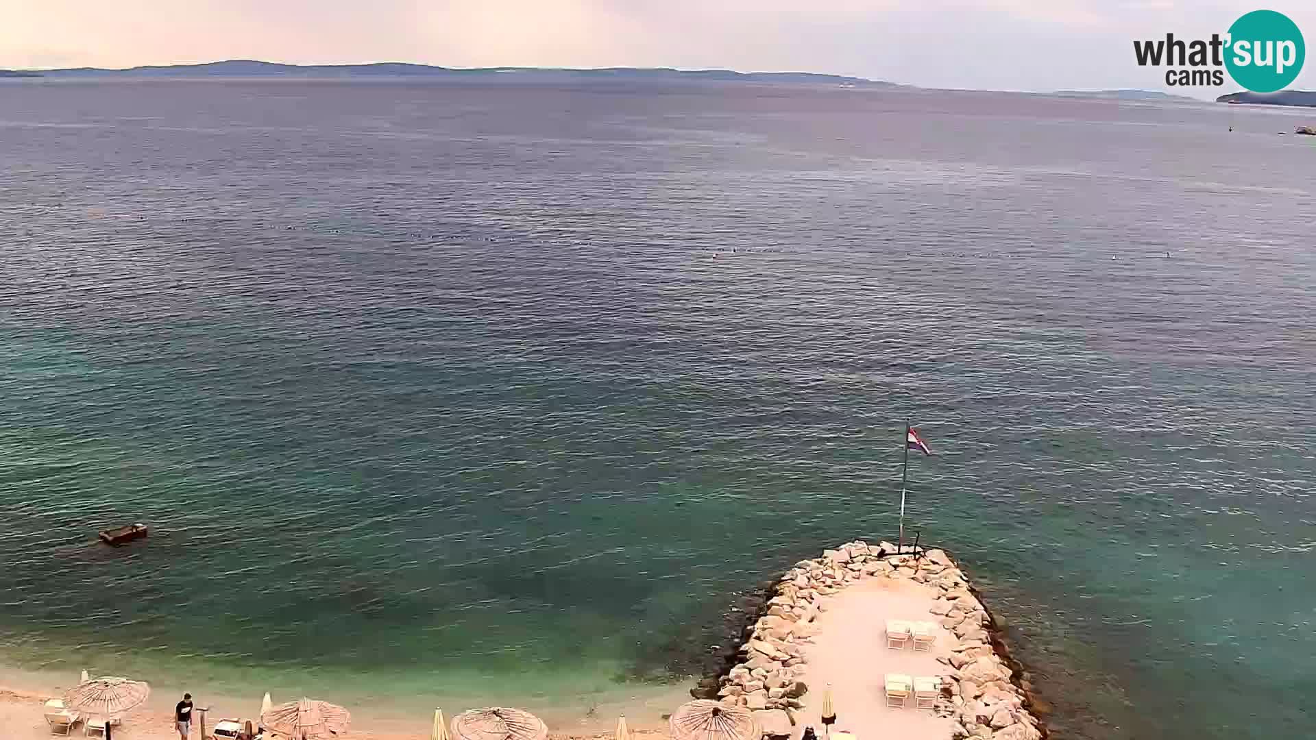 Spletna kamera Plaža Podstrana – Pogled v živo