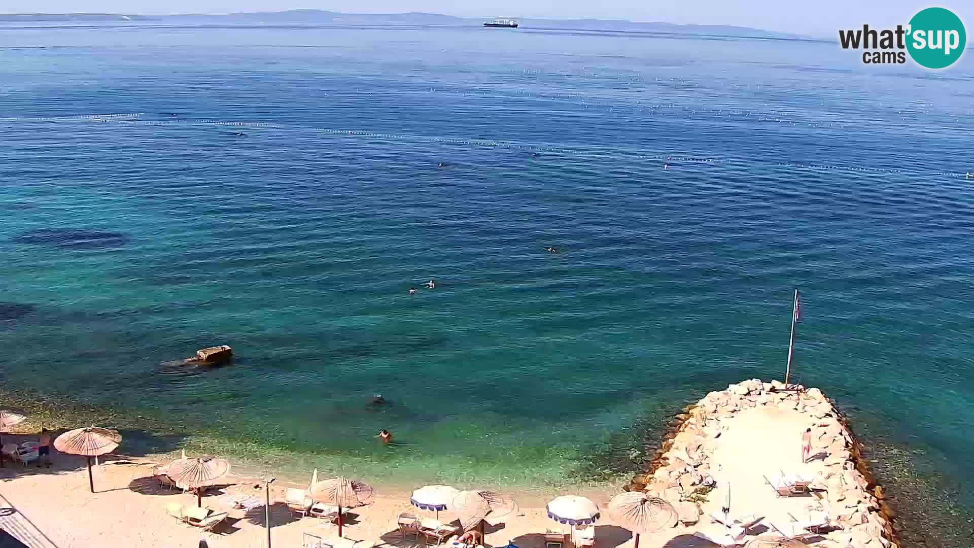 Web kamera Plaža Podstrana – Pogled uživo