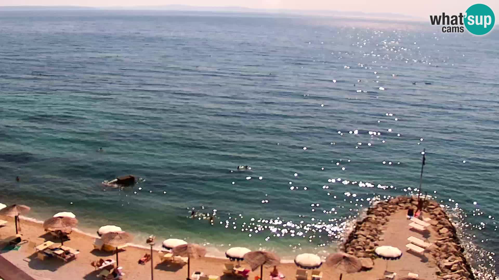 Web kamera Plaža Podstrana – Pogled uživo