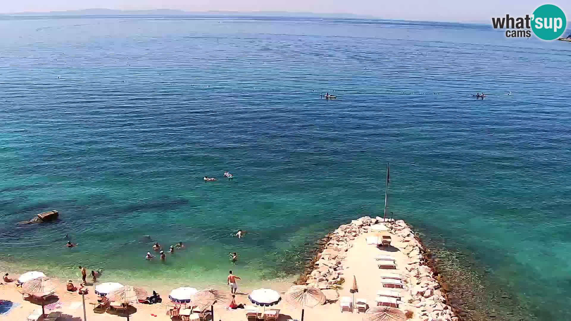 Web kamera Plaža Podstrana – Pogled uživo