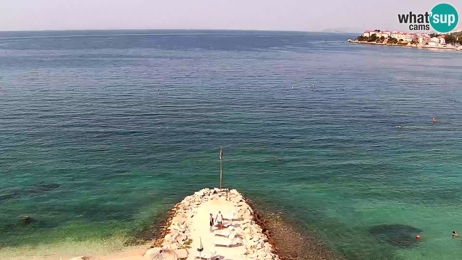 Web kamera Plaža Podstrana – Pogled uživo