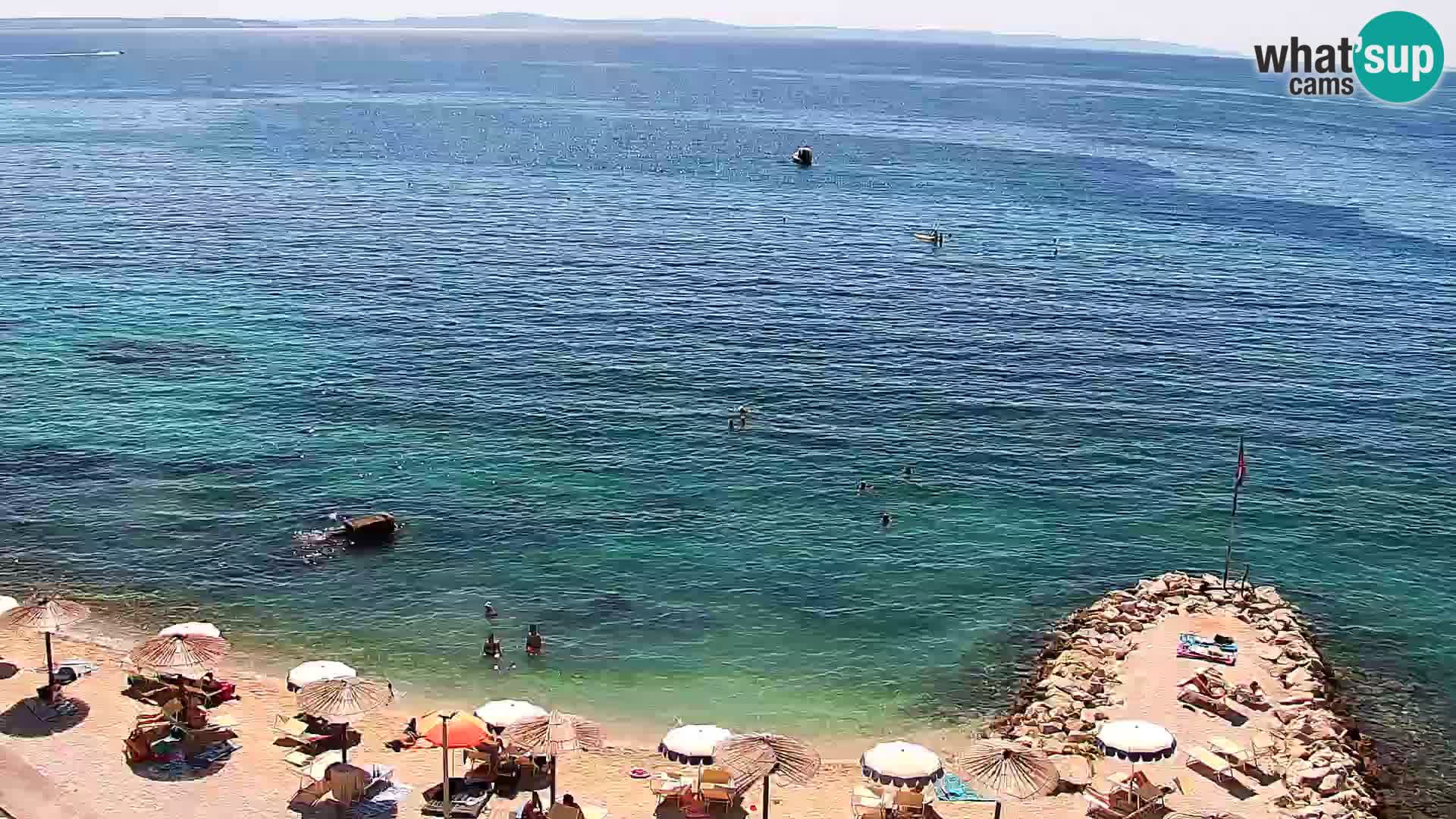 Web kamera Plaža Podstrana – Pogled uživo