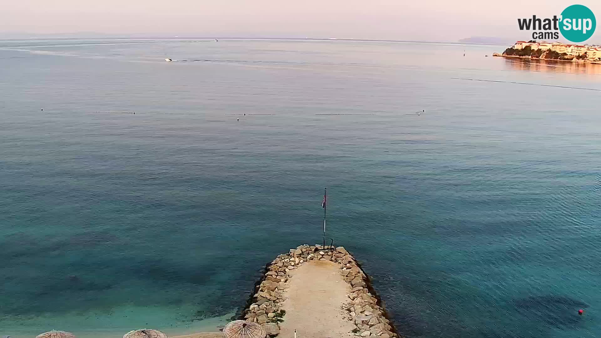 Webcam plage de Podstrana – Vue en direct depuis Hotel Split