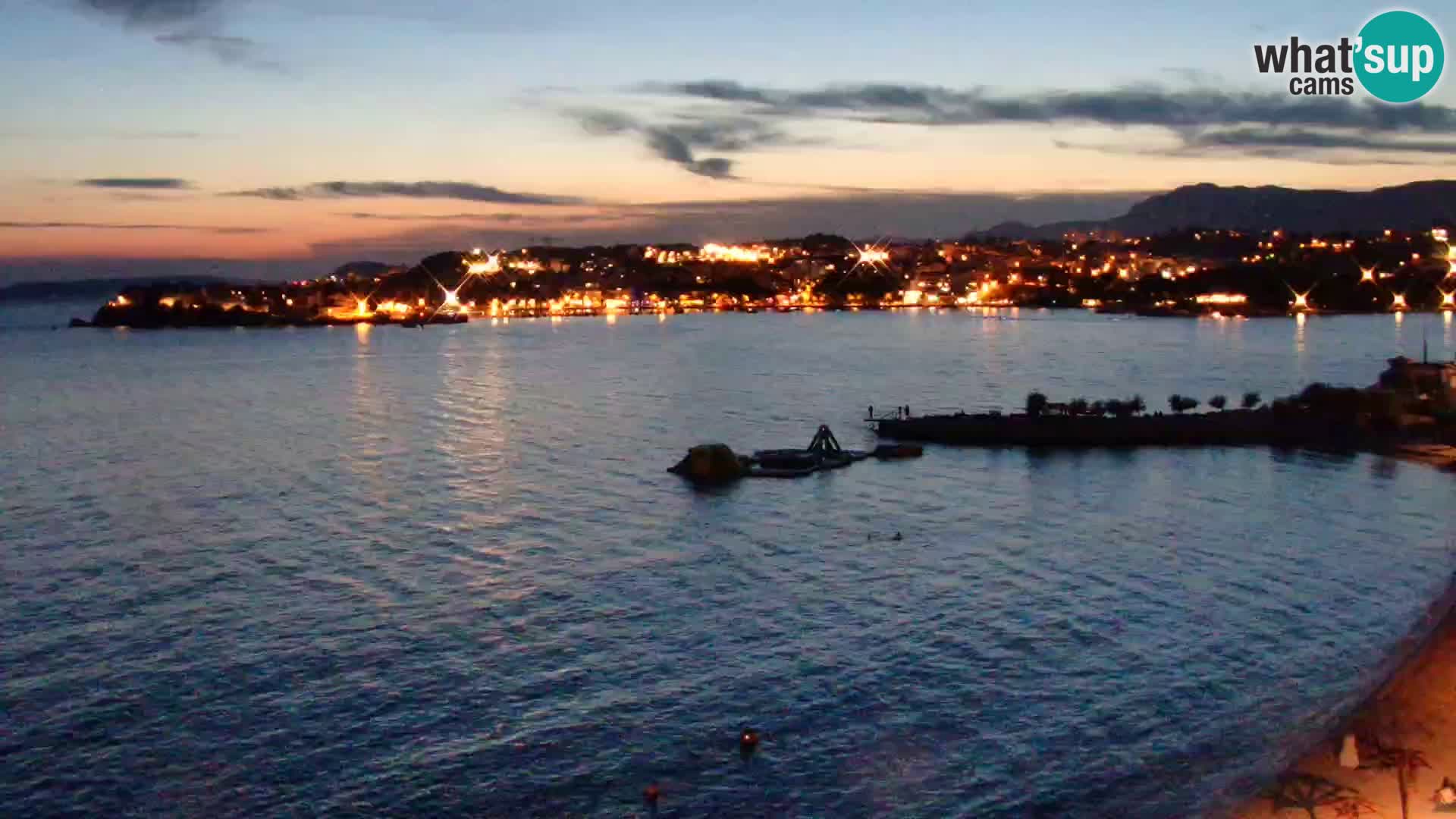 Web kamera Plaža Podstrana – Pogled uživo