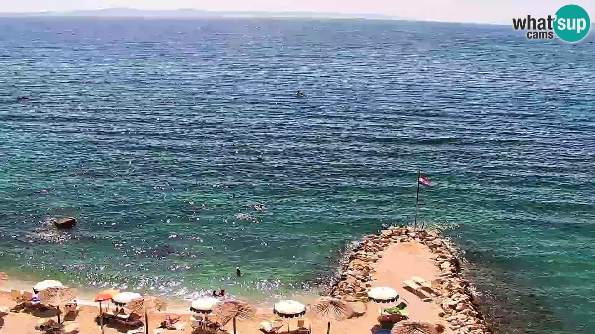 Spletna kamera Plaža Podstrana – Pogled v živo