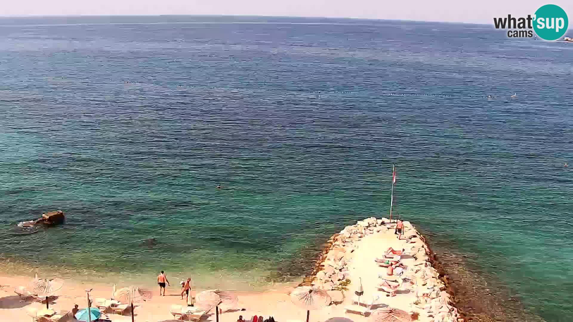 Webcam plage de Podstrana – Vue en direct depuis Hotel Split
