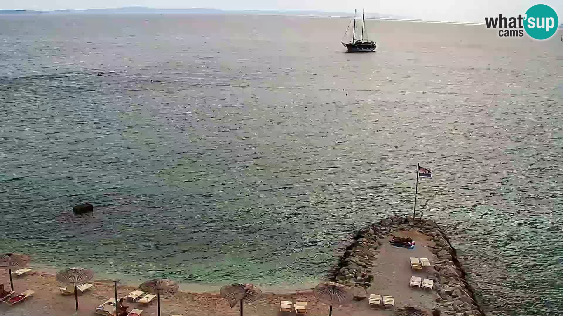 Webcam plage de Podstrana – Vue en direct depuis Hotel Split