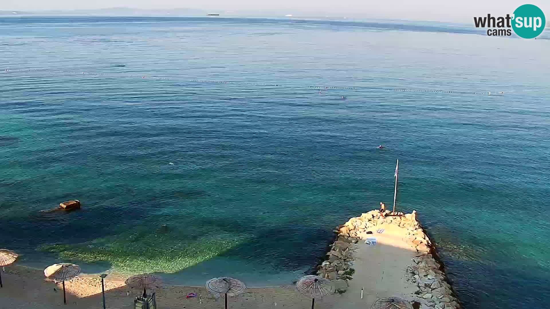 Web kamera Plaža Podstrana – Pogled uživo