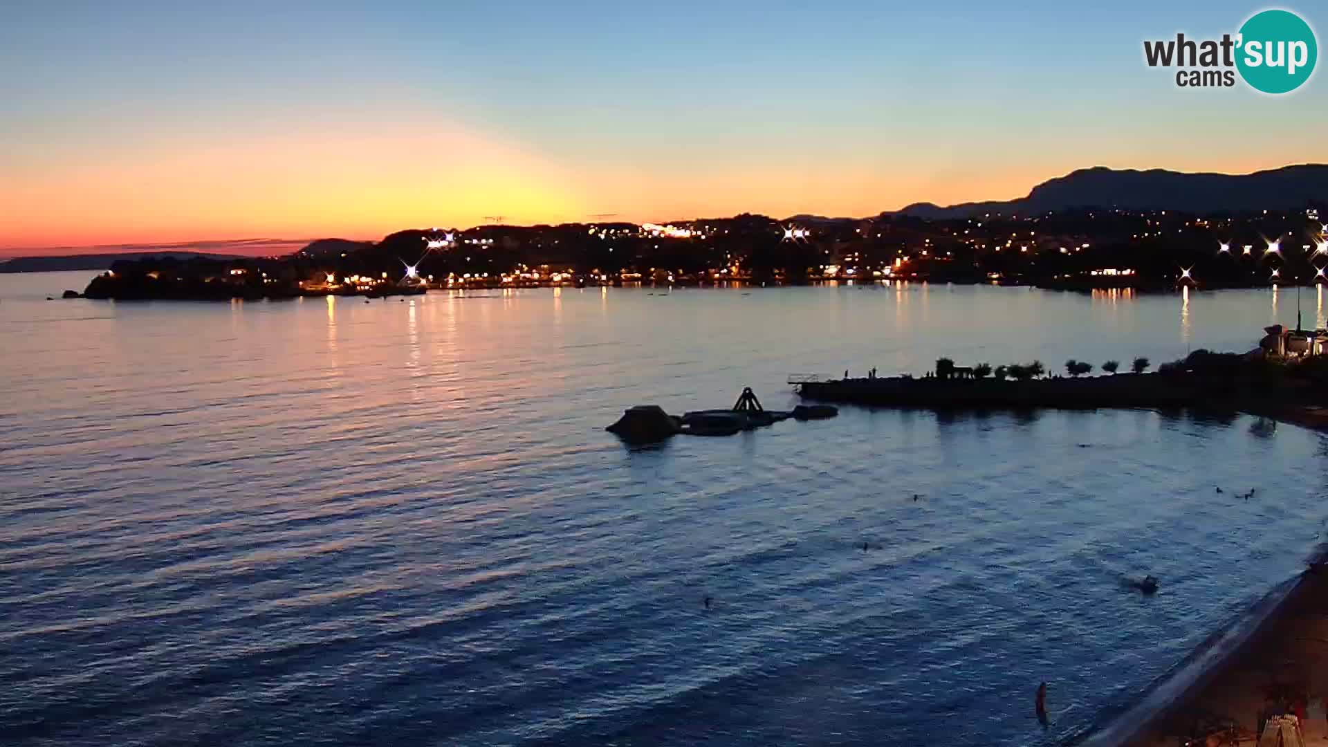 Webcam plage de Podstrana – Vue en direct depuis Hotel Split