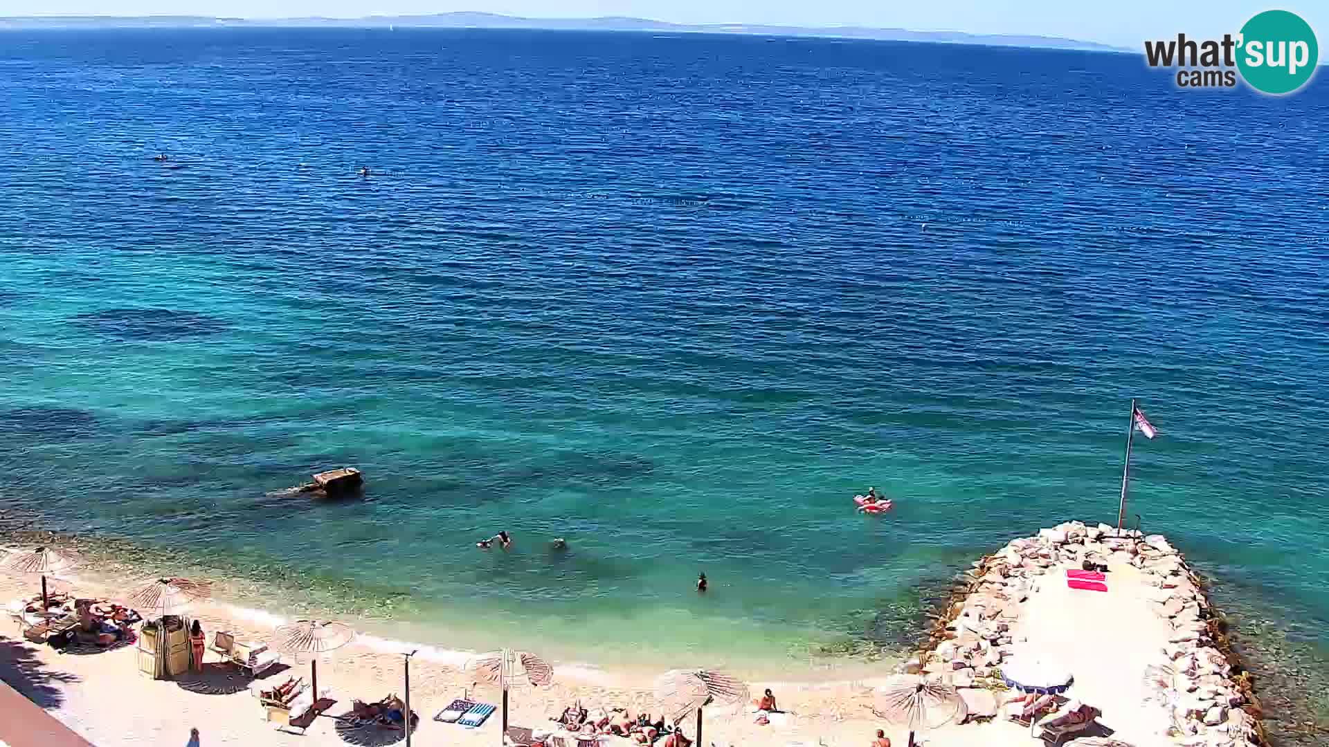 Web kamera Plaža Podstrana – Pogled uživo