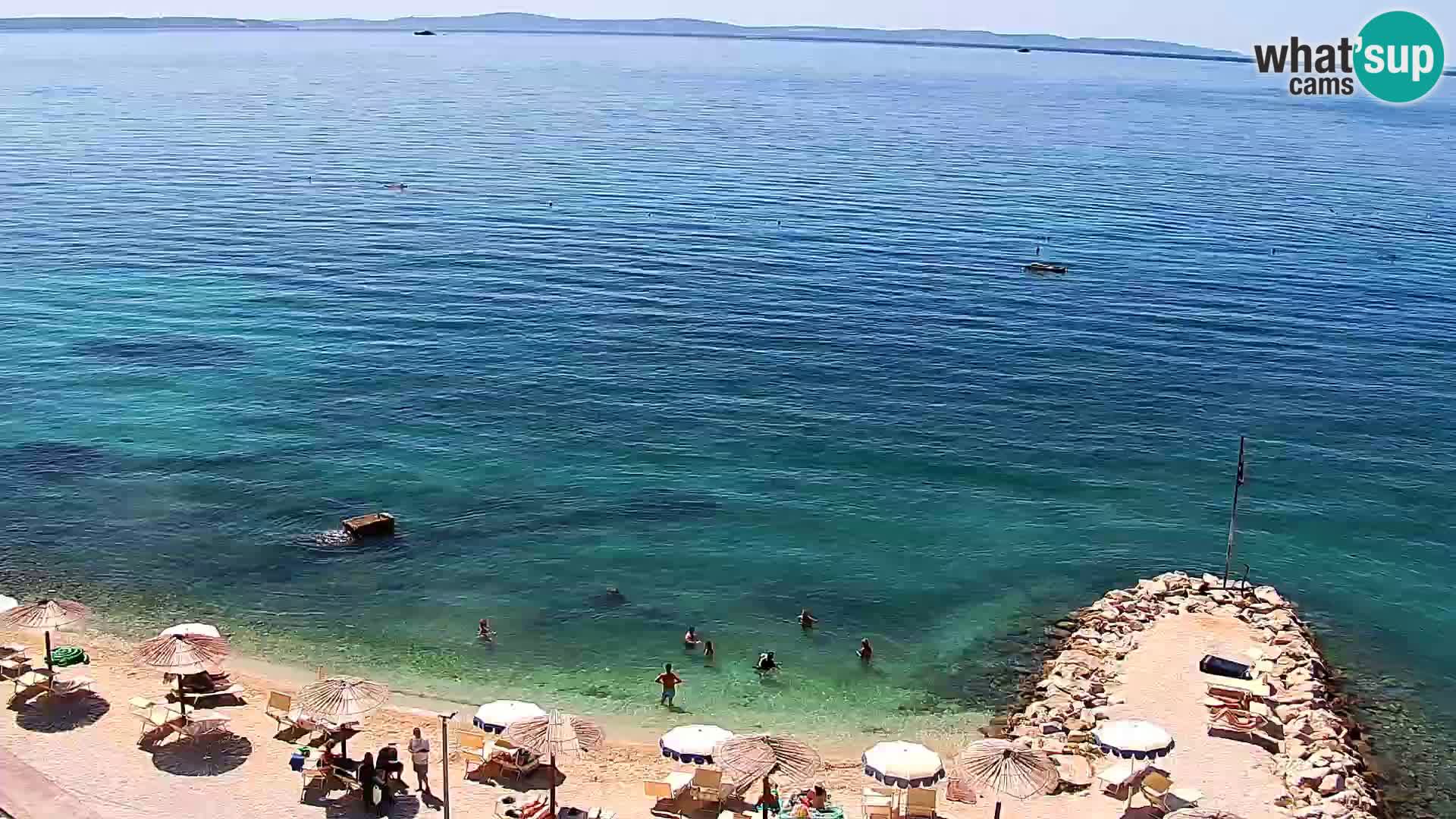 Spletna kamera Plaža Podstrana – Pogled v živo