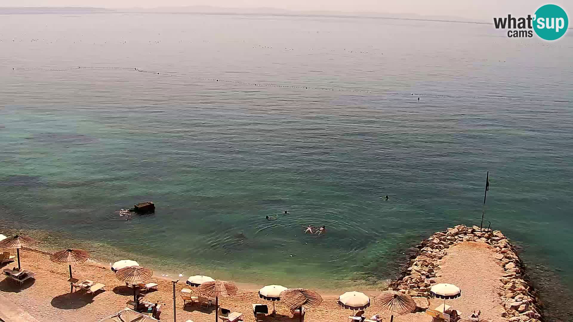 Spletna kamera Plaža Podstrana – Pogled v živo
