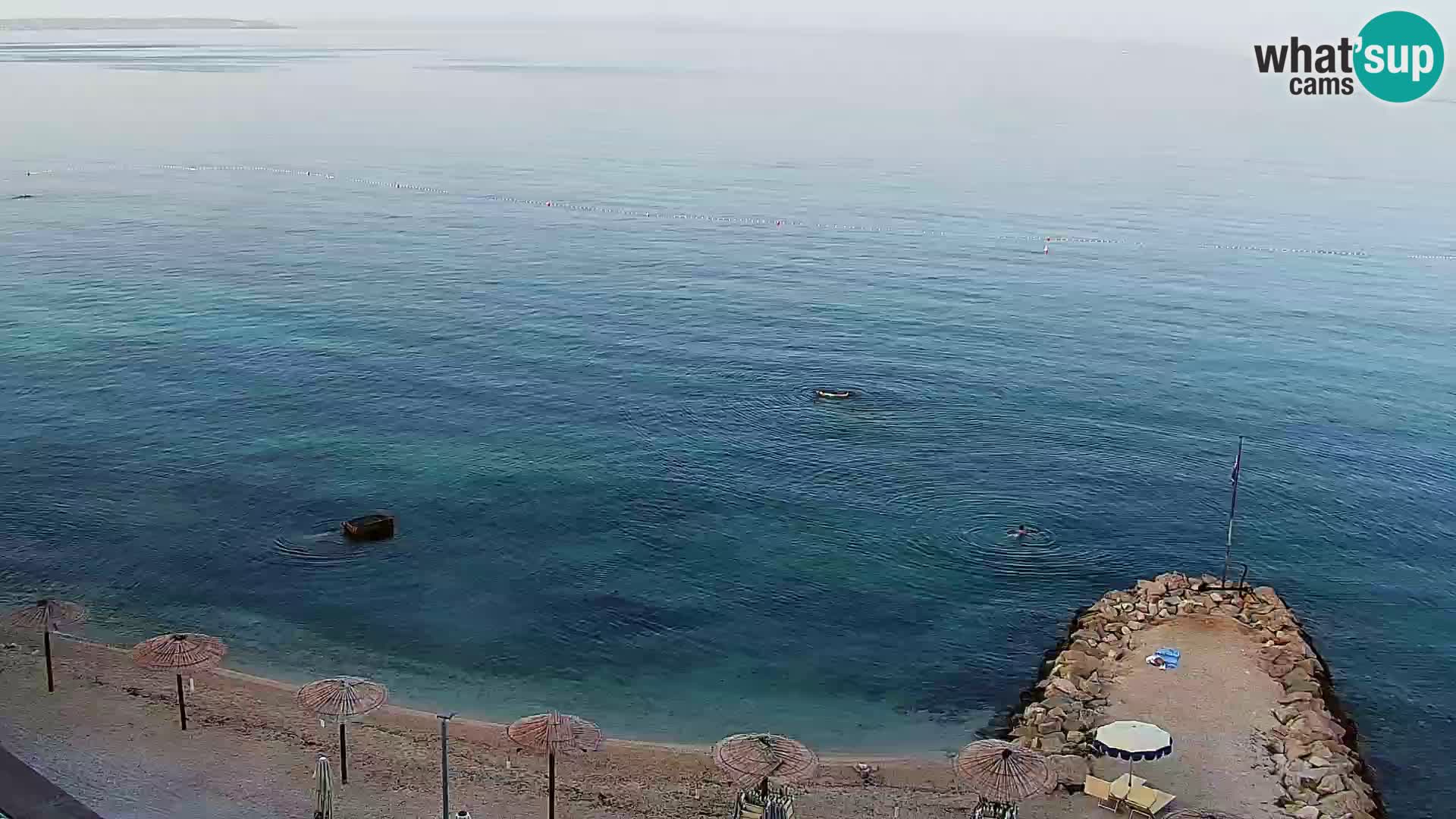 Spletna kamera Plaža Podstrana – Pogled v živo