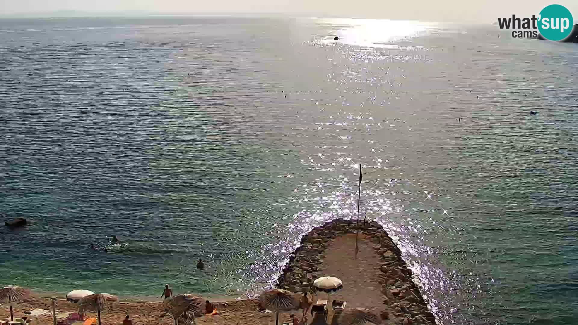 Web kamera Plaža Podstrana – Pogled uživo