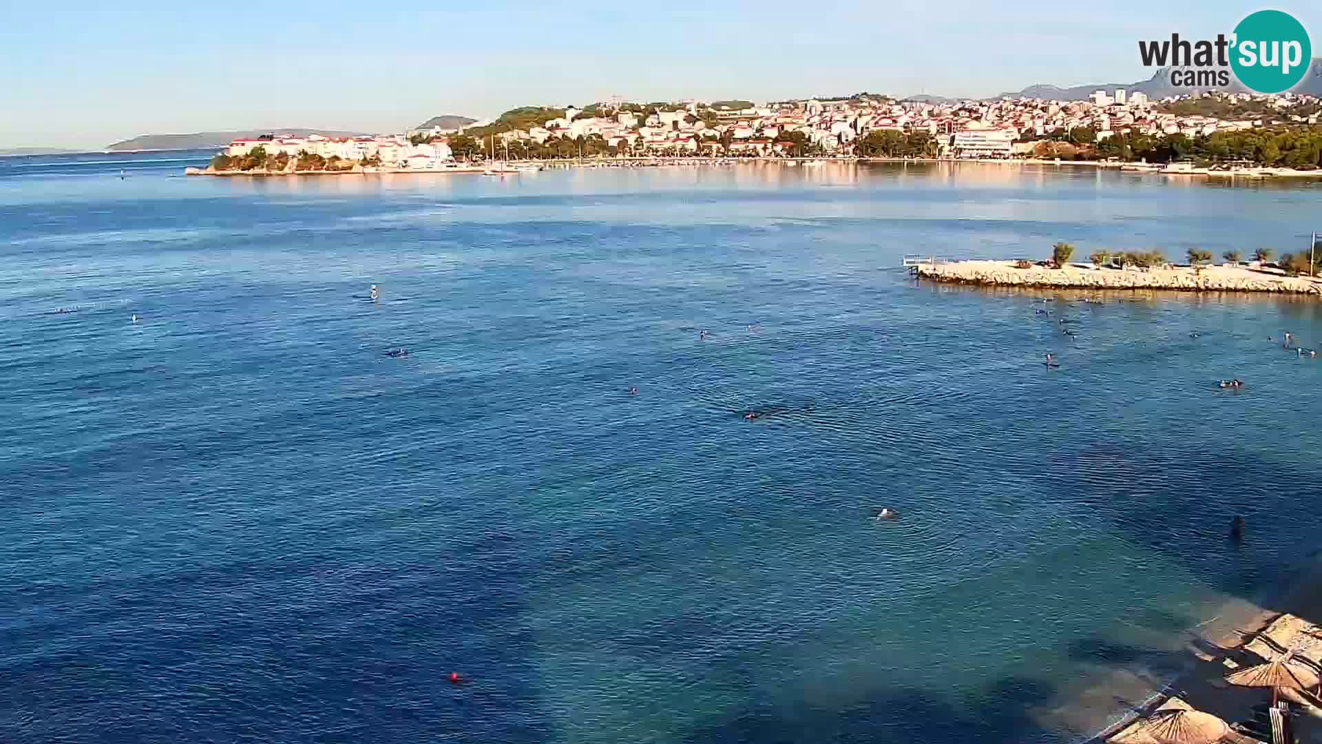Web kamera Plaža Podstrana – Pogled uživo