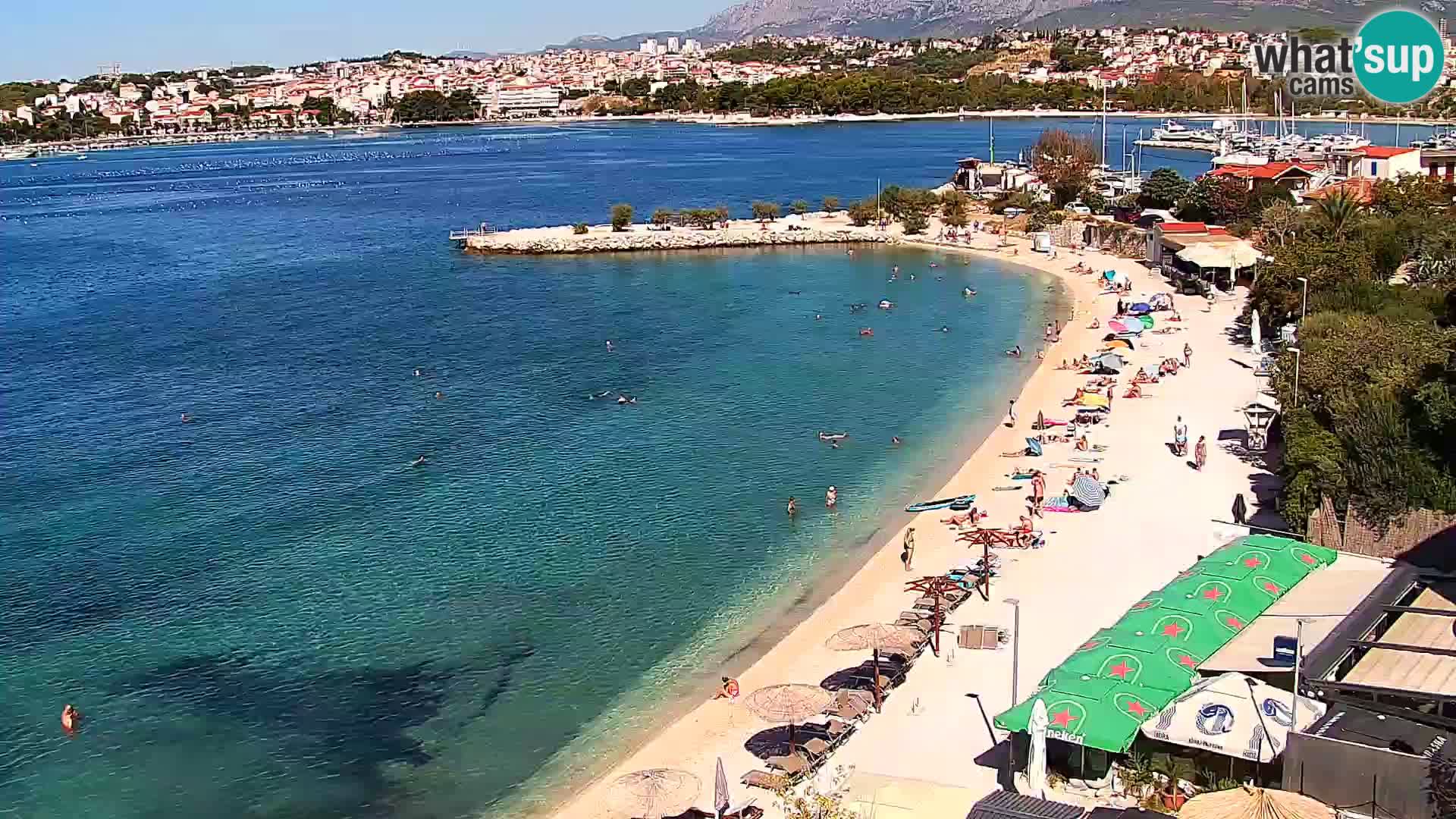 Spletna kamera Plaža Podstrana – Pogled v živo