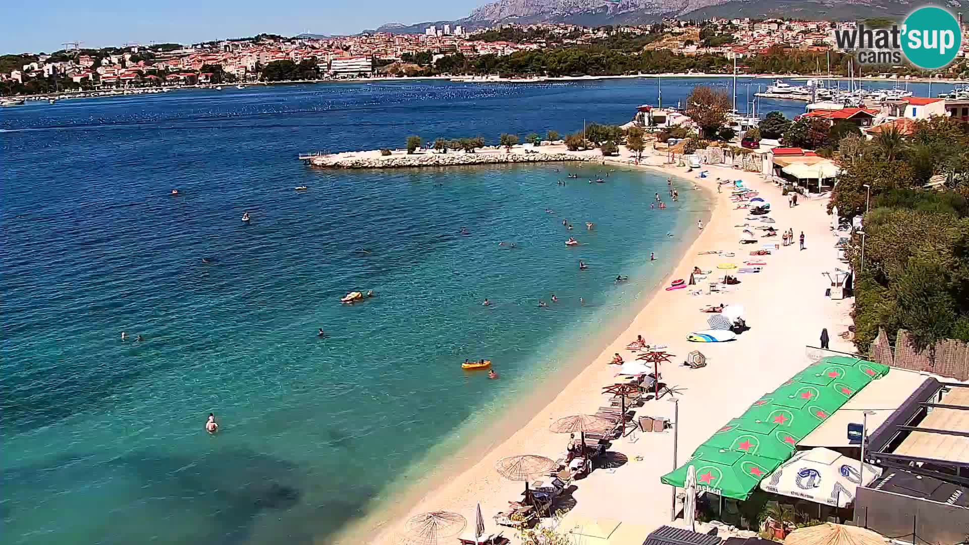 Spletna kamera Plaža Podstrana – Pogled v živo
