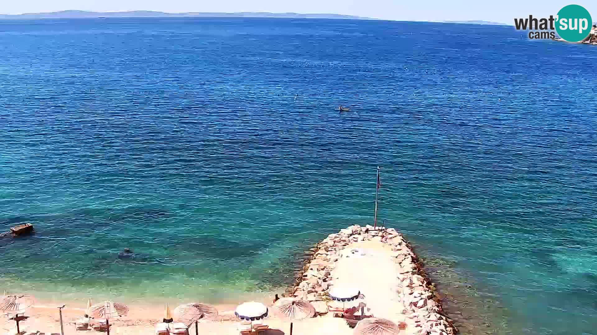 Web kamera Plaža Podstrana – Pogled uživo