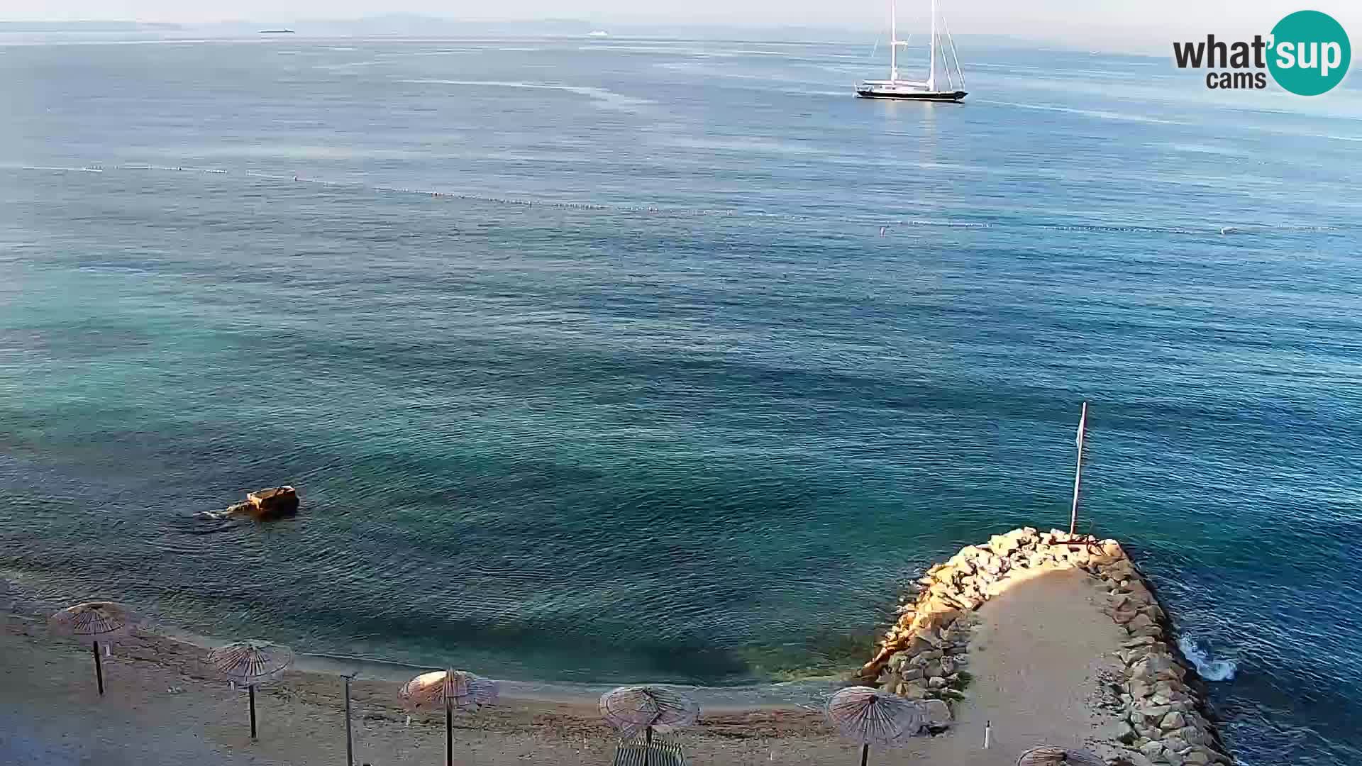 Webcam plage de Podstrana – Vue en direct depuis Hotel Split