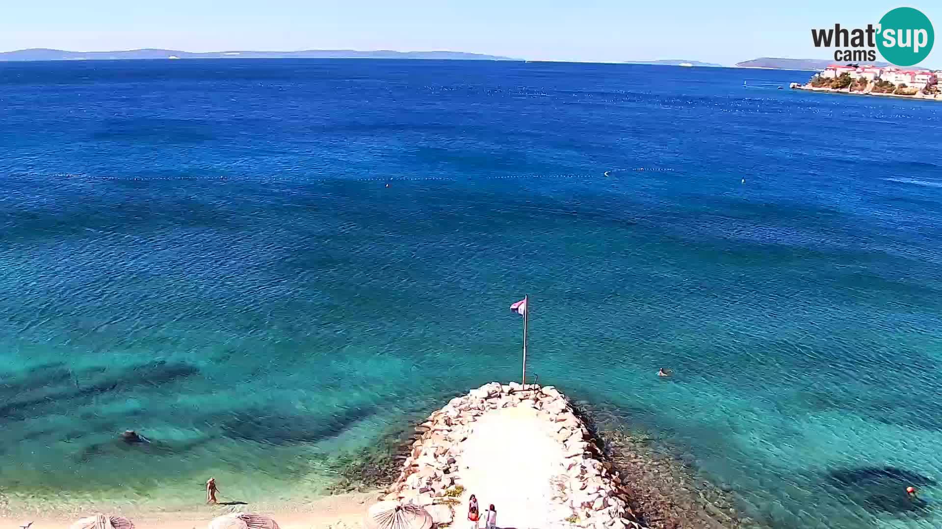 Spletna kamera Plaža Podstrana – Pogled v živo