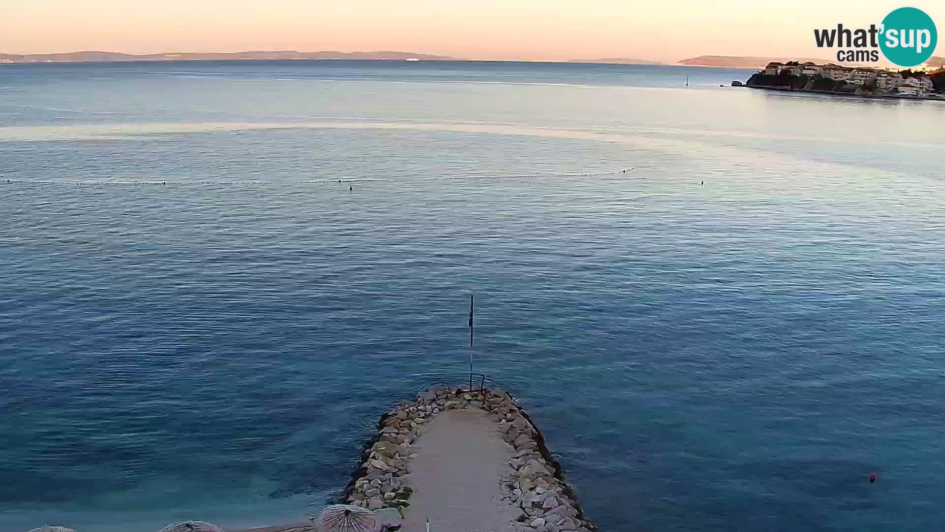 Web kamera Plaža Podstrana – Pogled uživo
