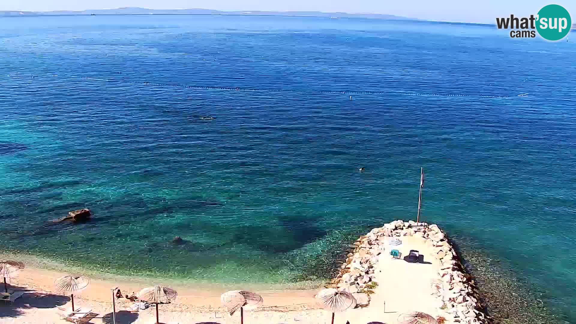 Webcam plage de Podstrana – Vue en direct depuis Hotel Split