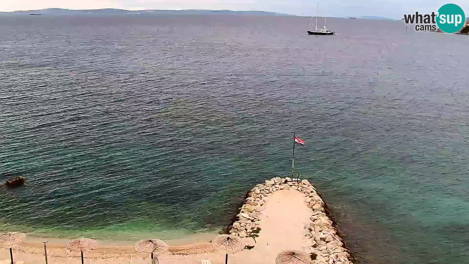Spletna kamera Plaža Podstrana – Pogled v živo