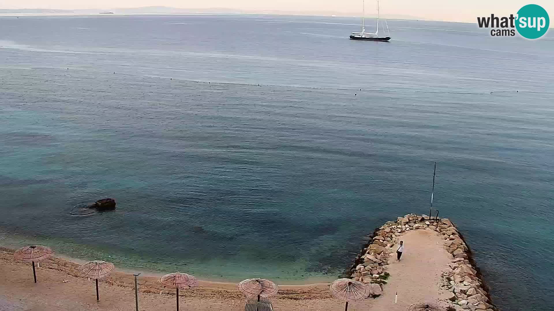 Webcam plage de Podstrana – Vue en direct depuis Hotel Split