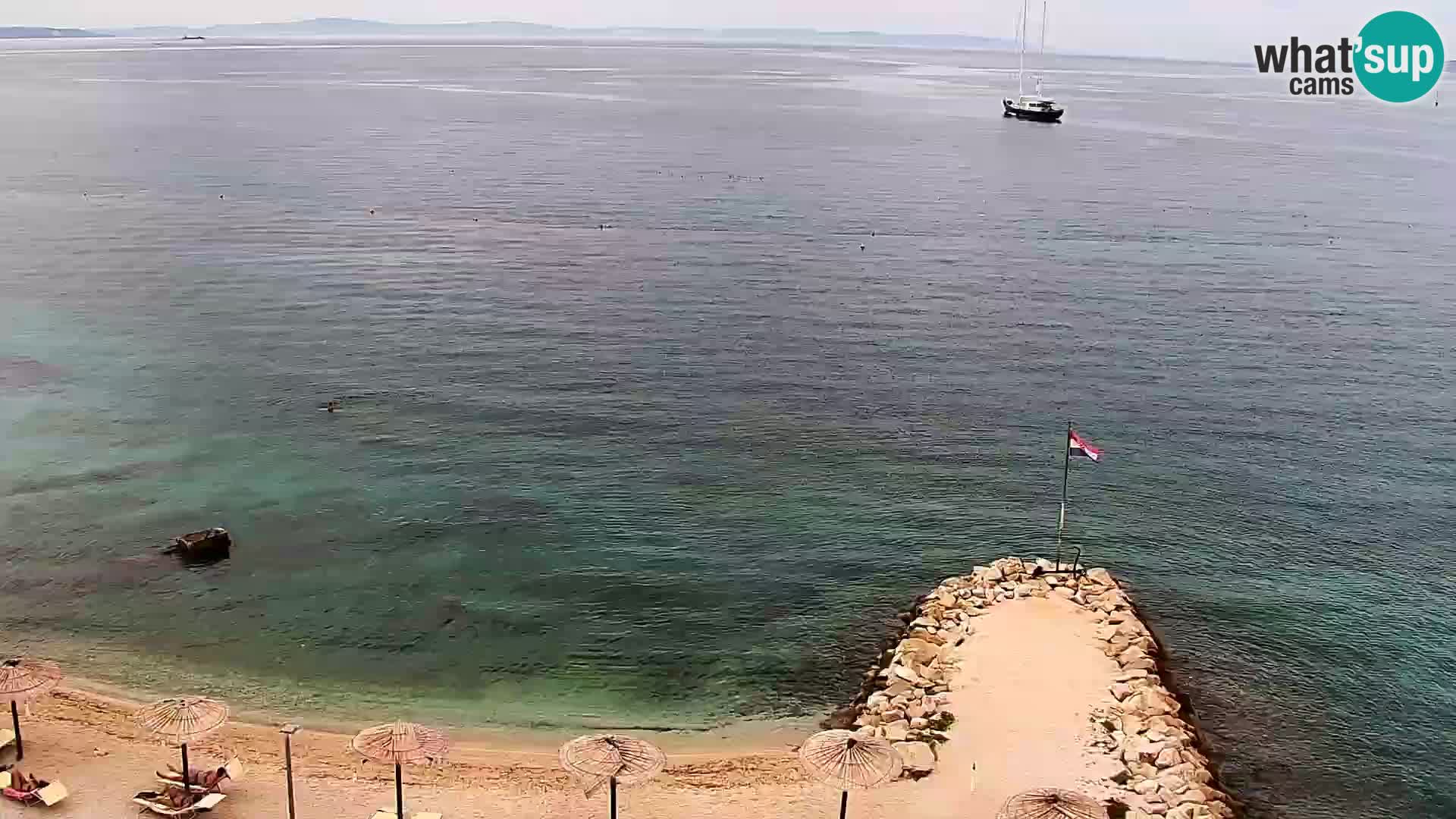 Webcam plage de Podstrana – Vue en direct depuis Hotel Split