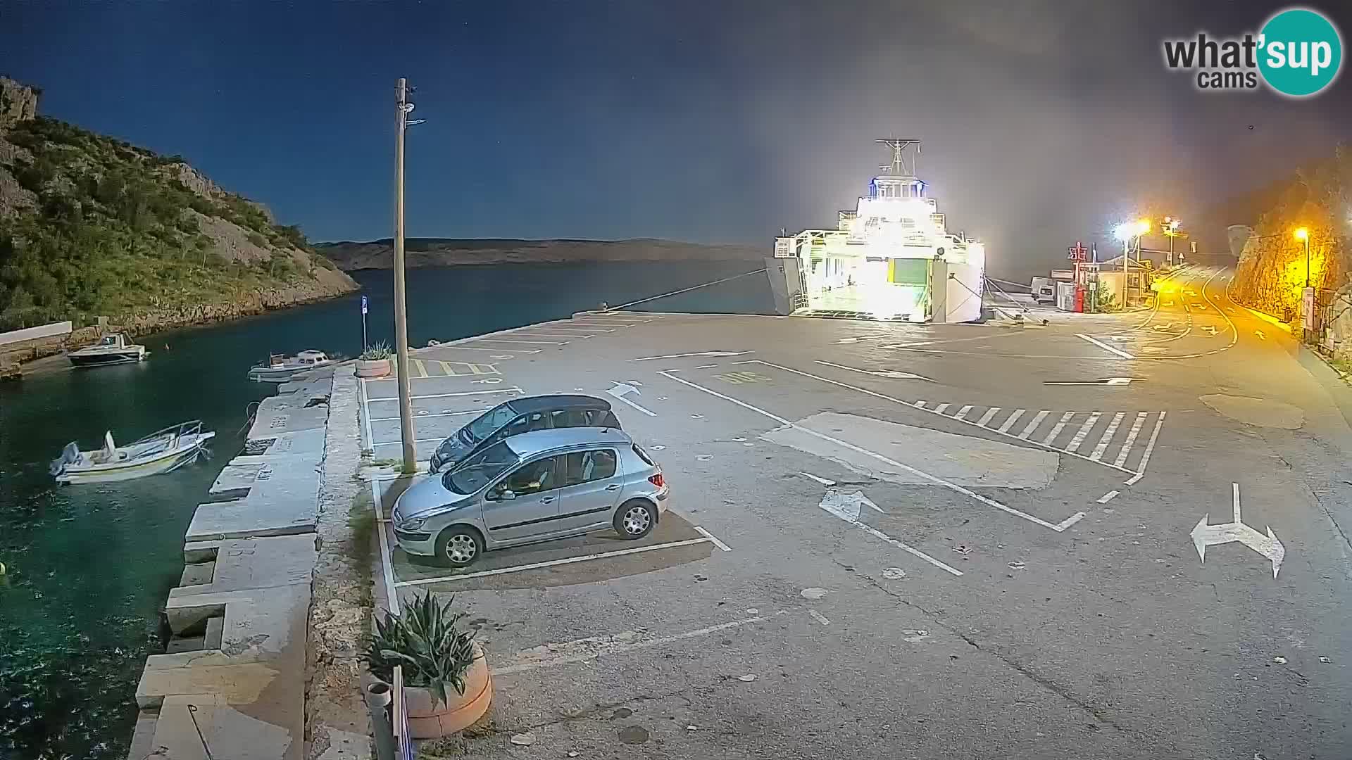 Webcam Prizna ferry port to Pag island