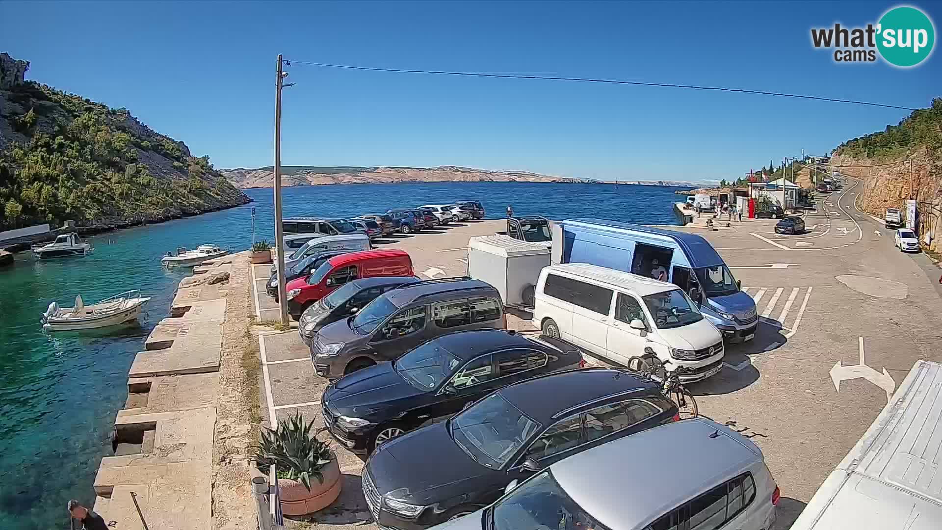 Webcam Fährhafen Prizna – zur Insel Pag