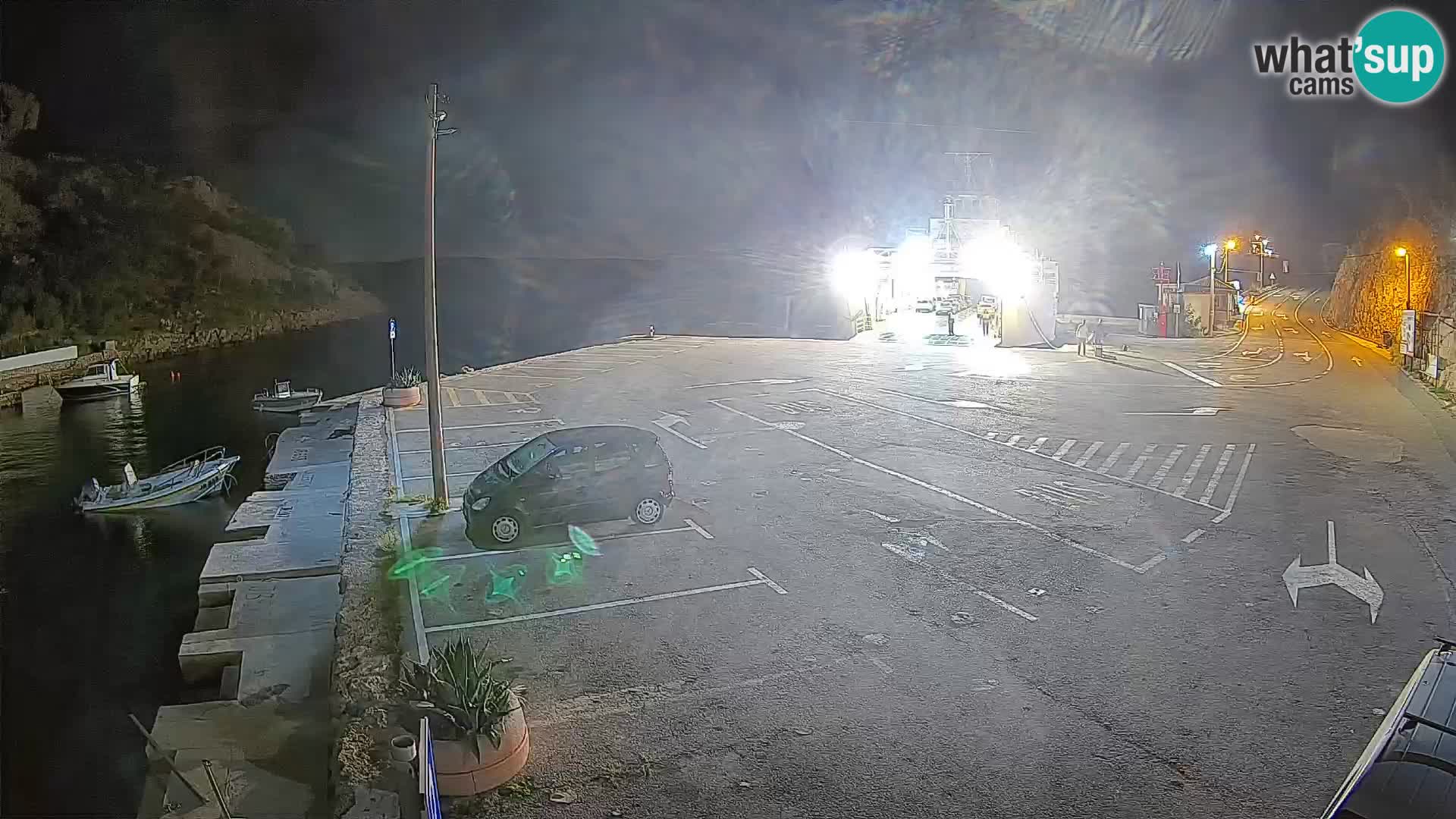 Webcam Prizna ferry port to Pag island