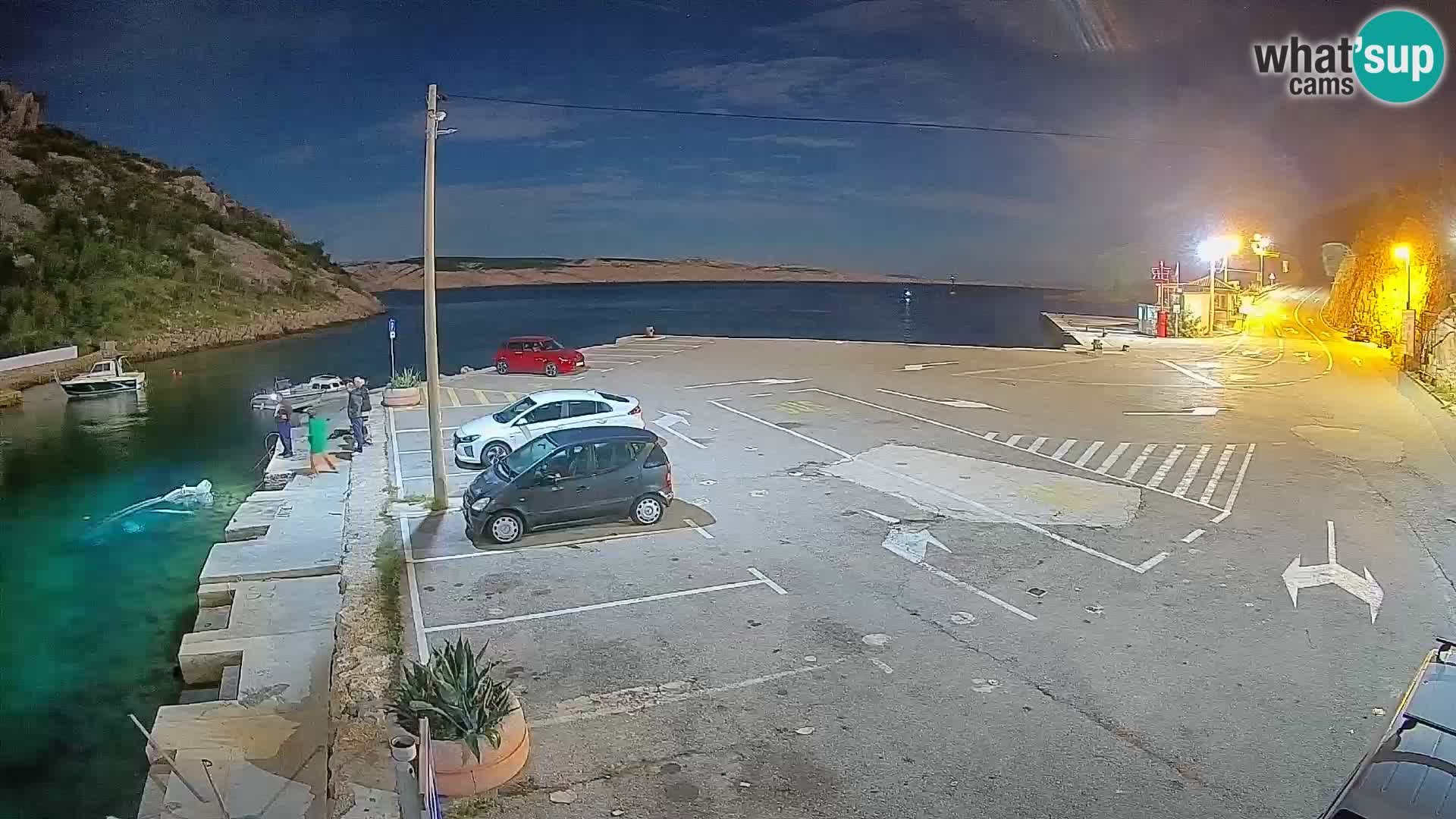 Webcam Prizna ferry port to Pag island
