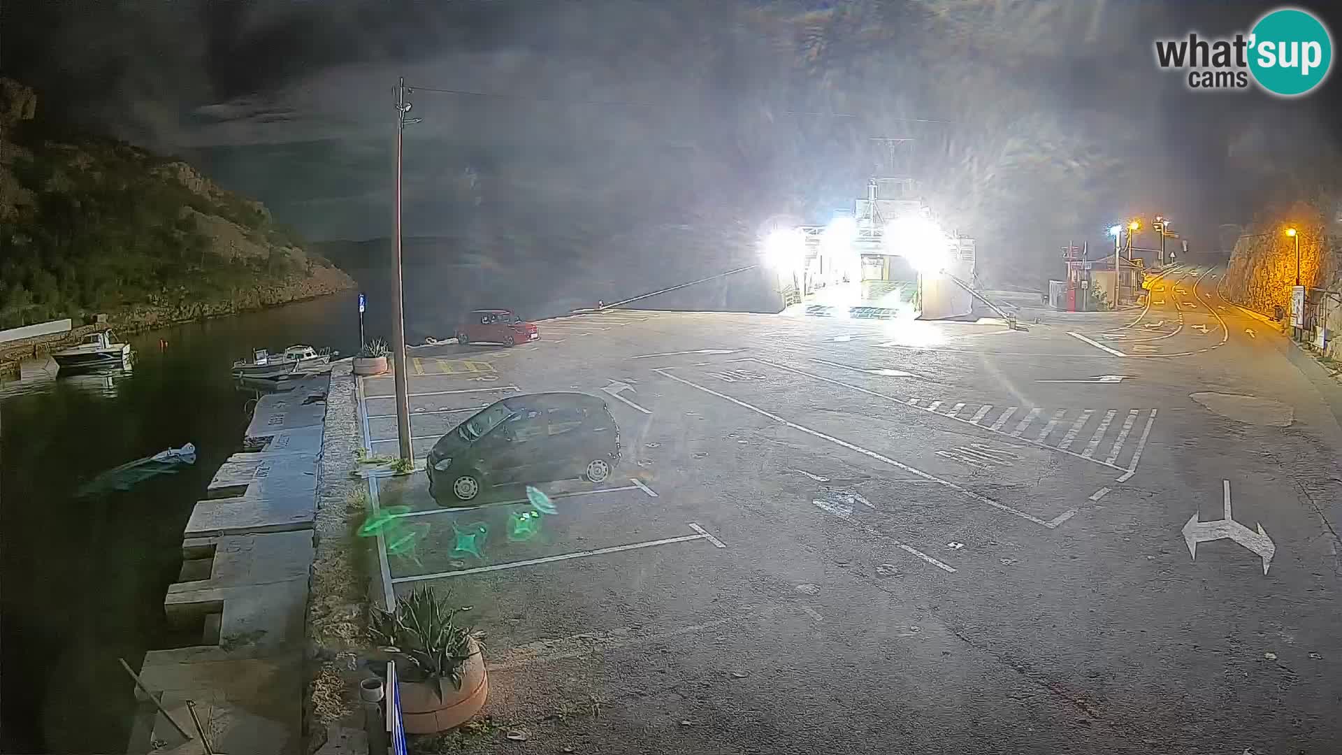 Webcam port de ferry de Prizna – vers l’île de Pag