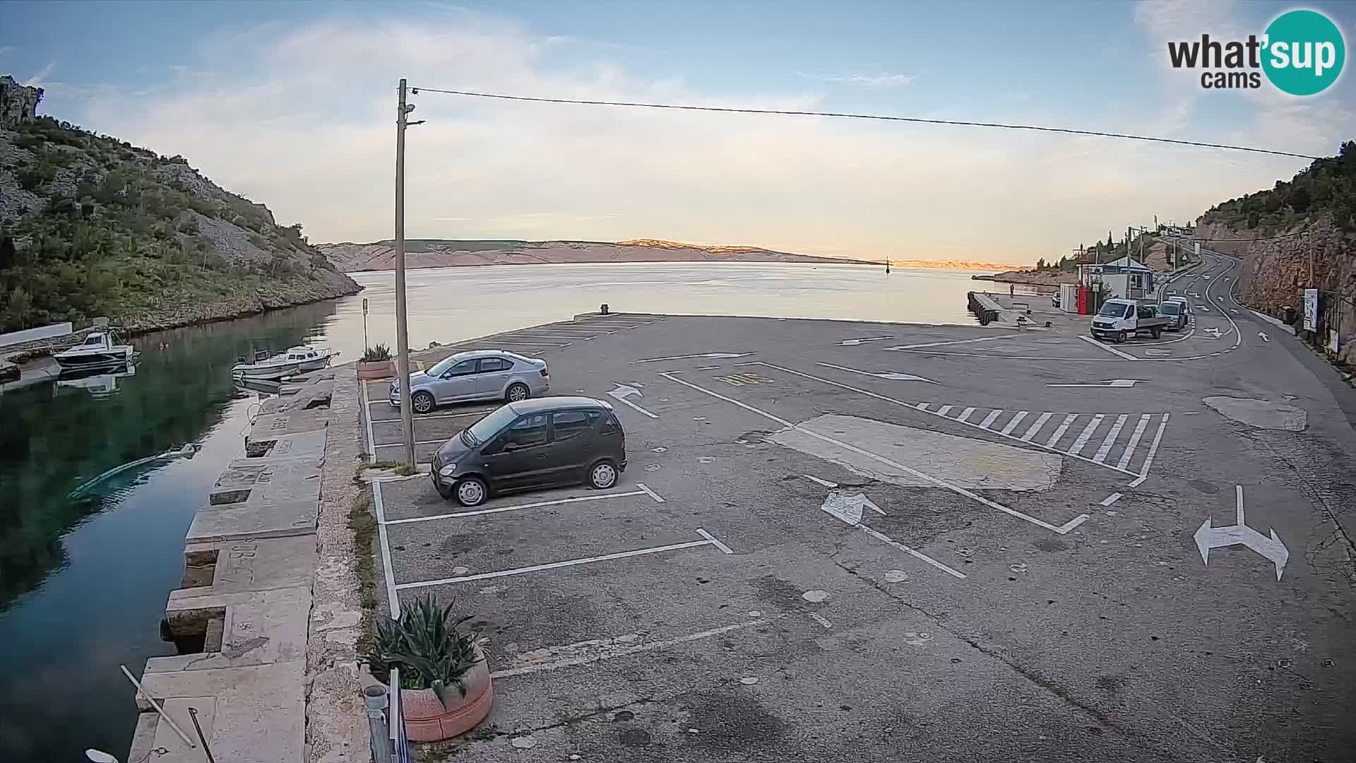 Webcam Fährhafen Prizna – zur Insel Pag