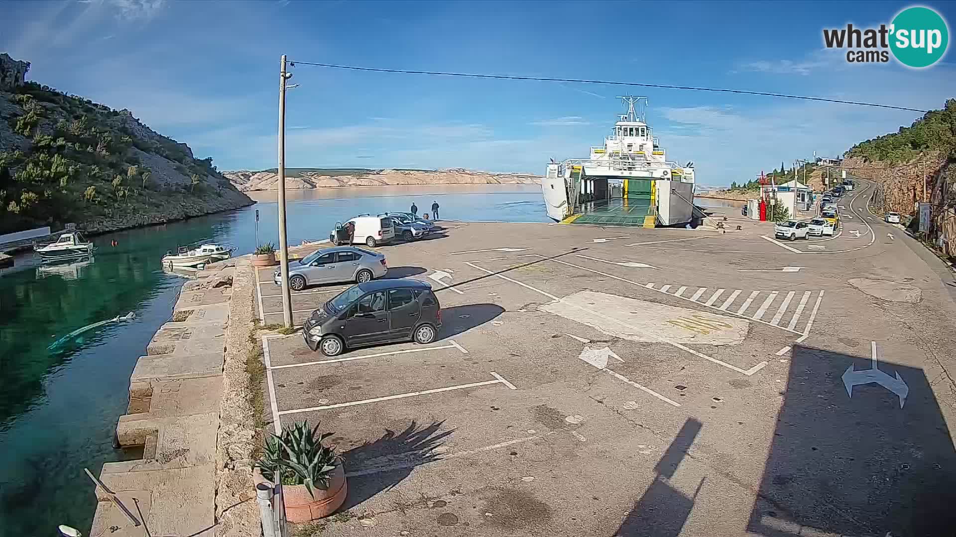 Webcam Fährhafen Prizna – zur Insel Pag