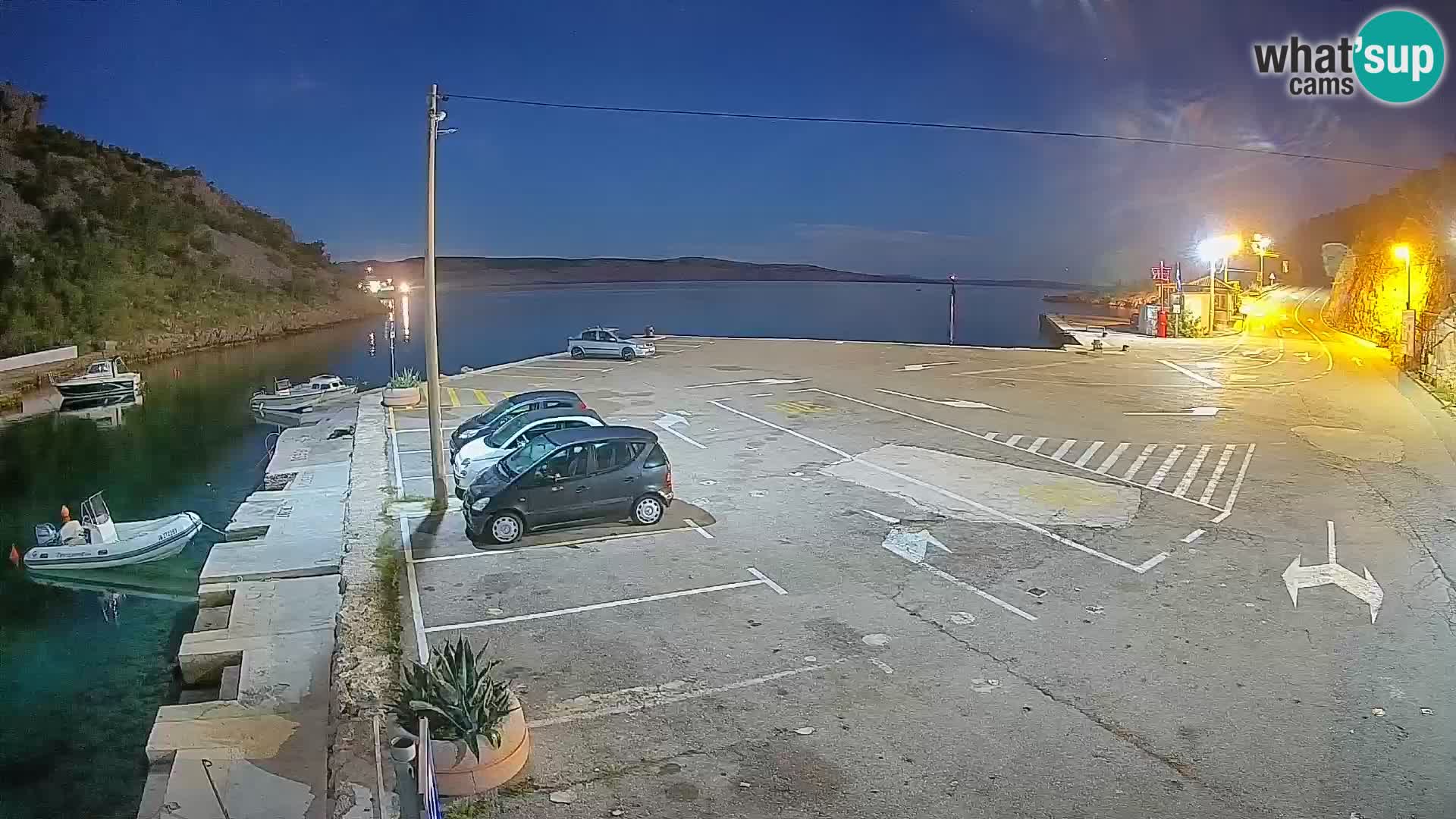 Webcam Prizna ferry port to Pag island