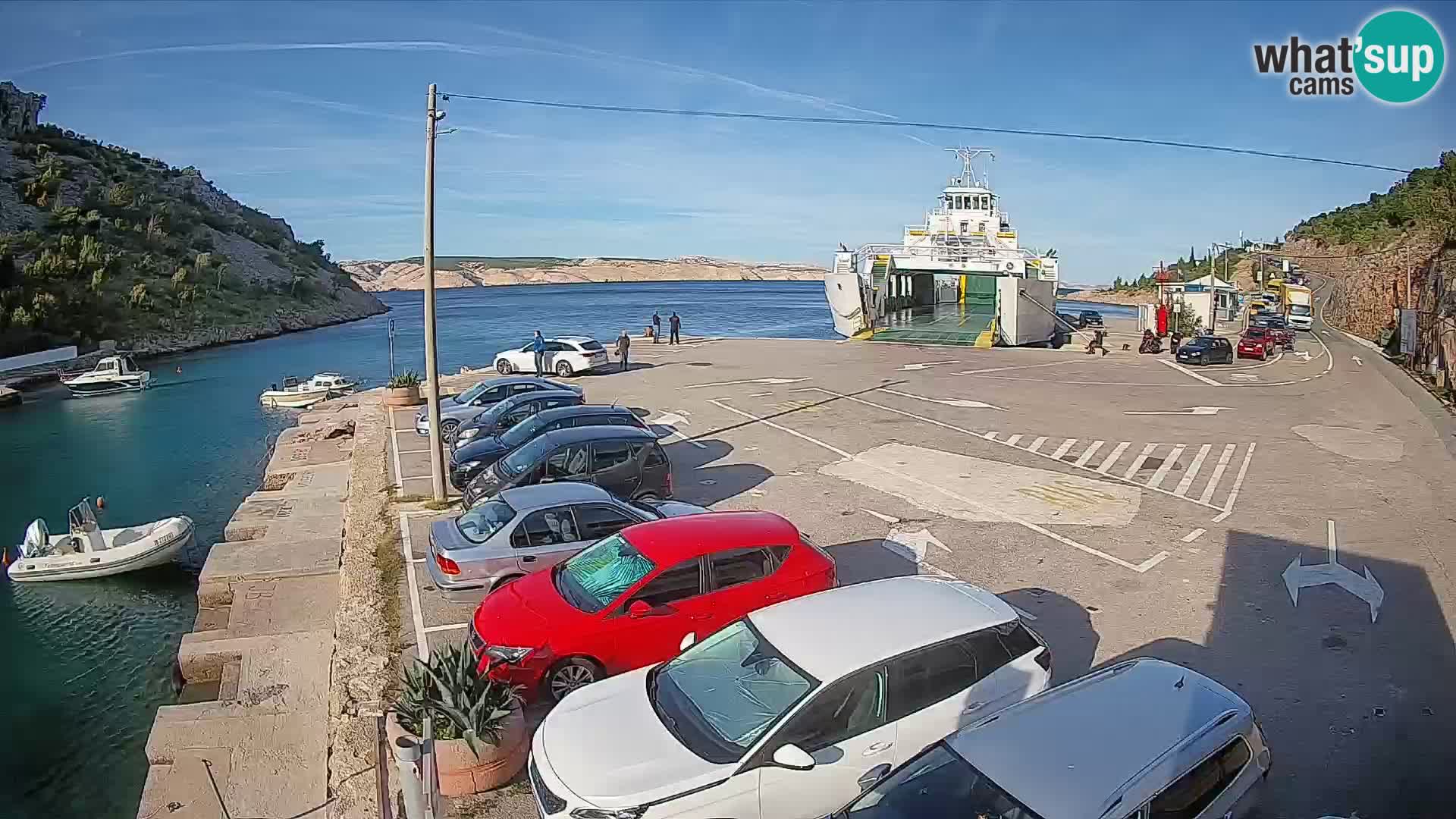 Webcam Fährhafen Prizna – zur Insel Pag