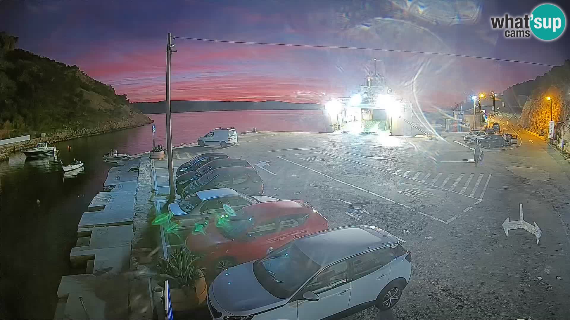 Webcam Prizna ferry port to Pag island