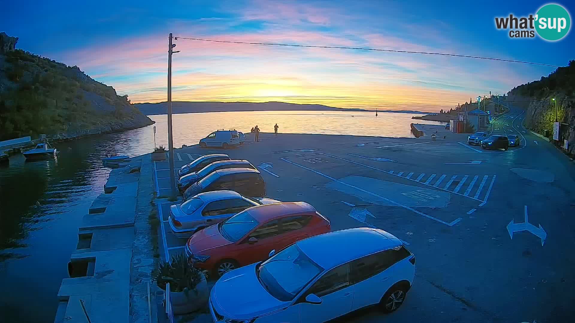 Webcam Prizna ferry port to Pag island