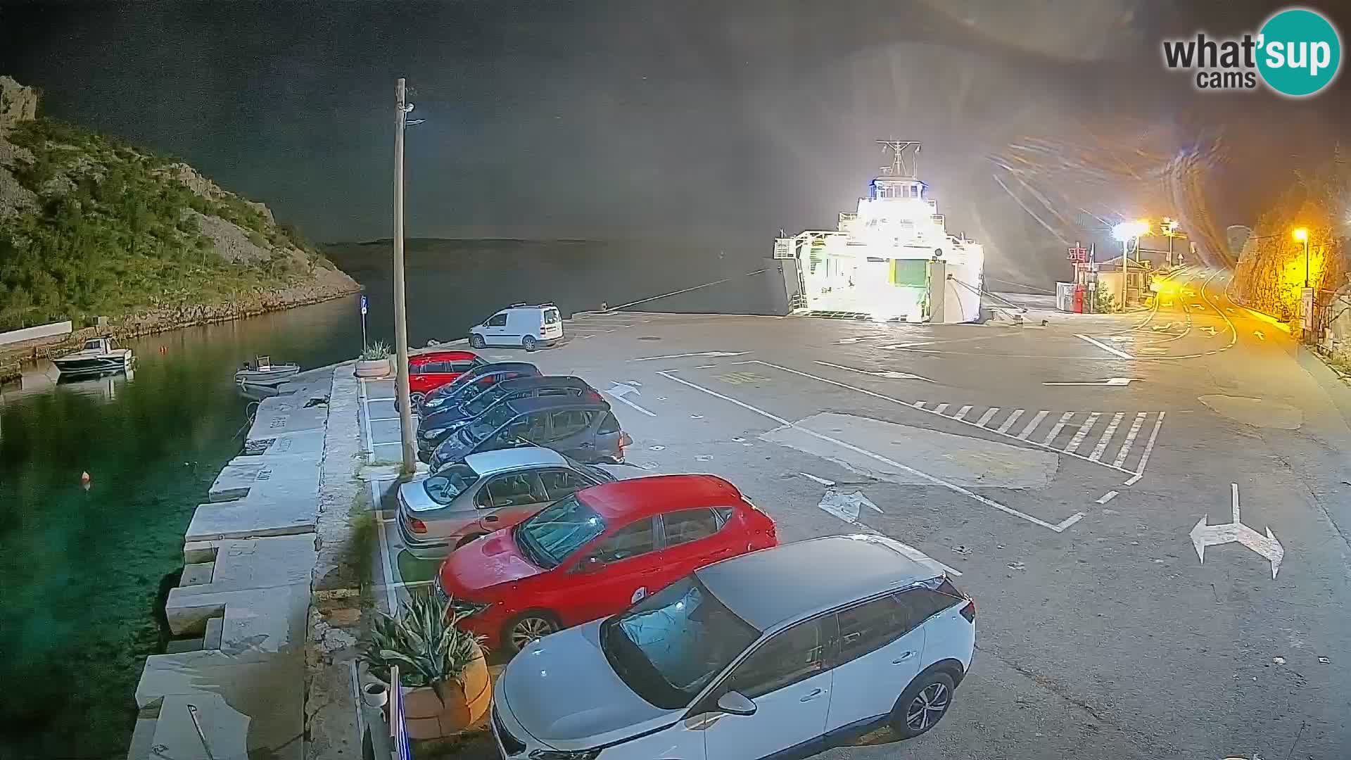 Webcam Prizna ferry port to Pag island