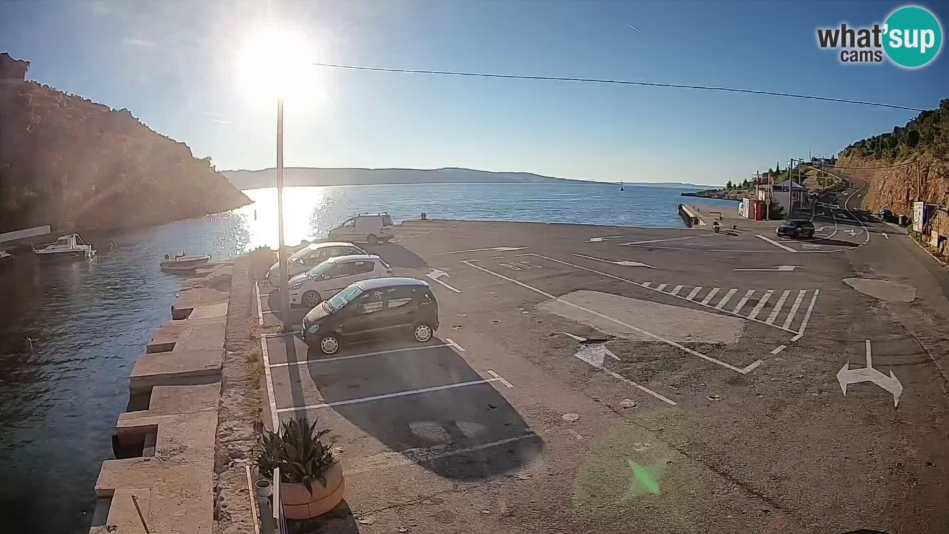 Webcam port de ferry de Prizna – vers l’île de Pag