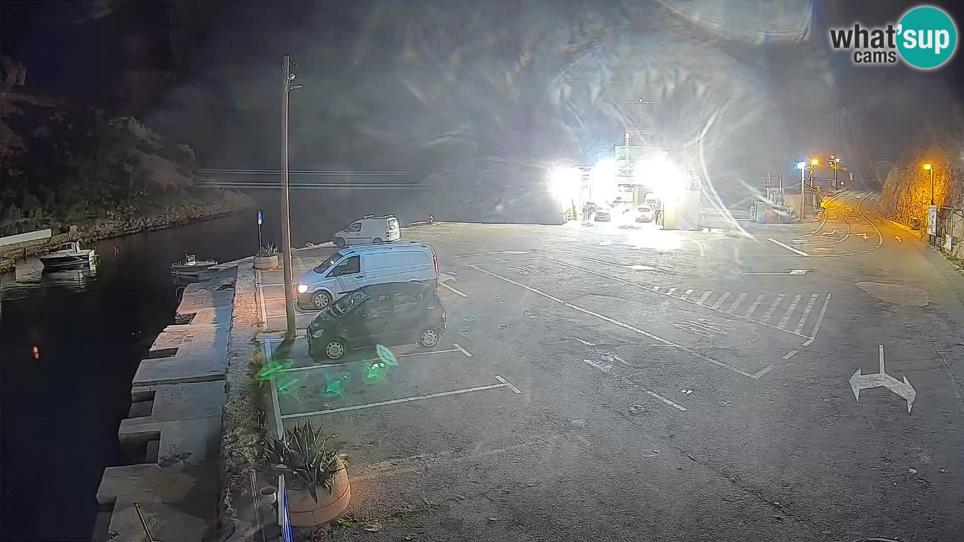 Webcam Prizna ferry port to Pag island