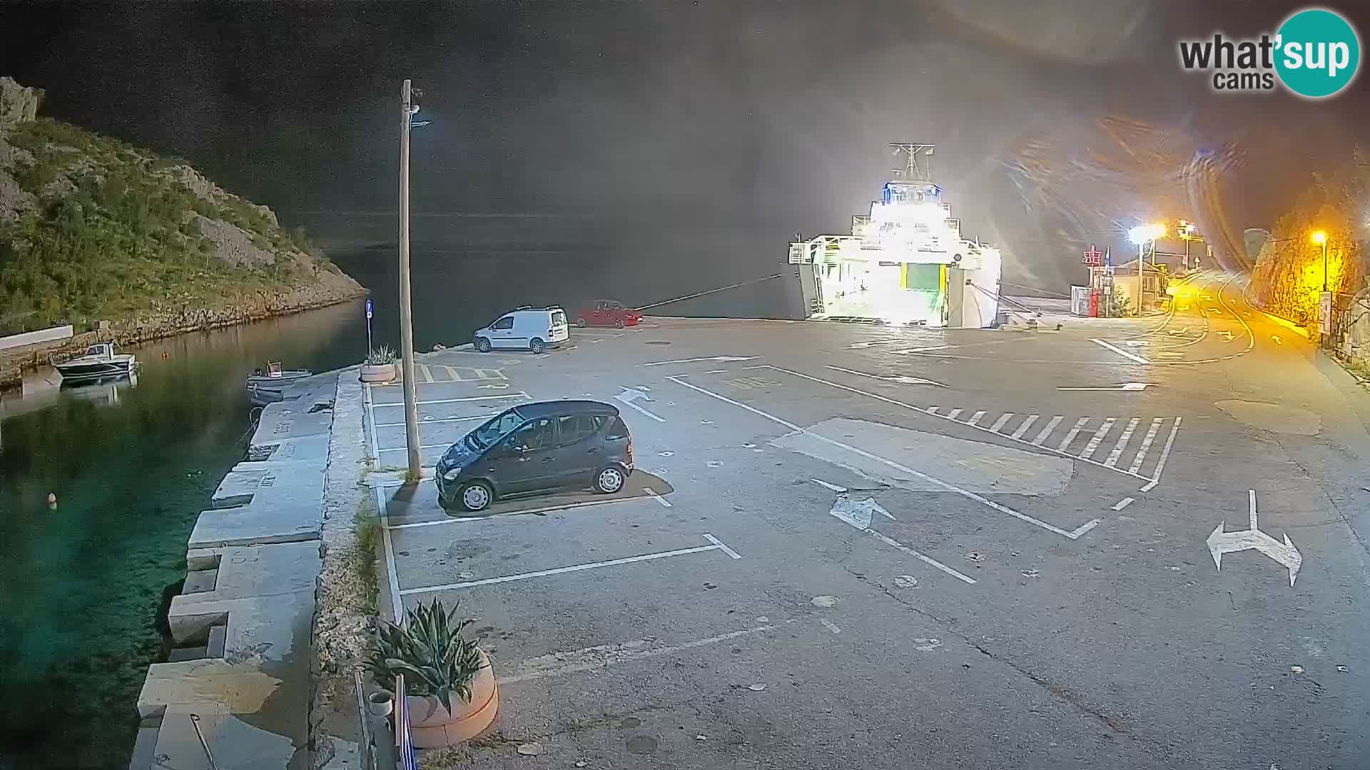 Webcam Fährhafen Prizna – zur Insel Pag