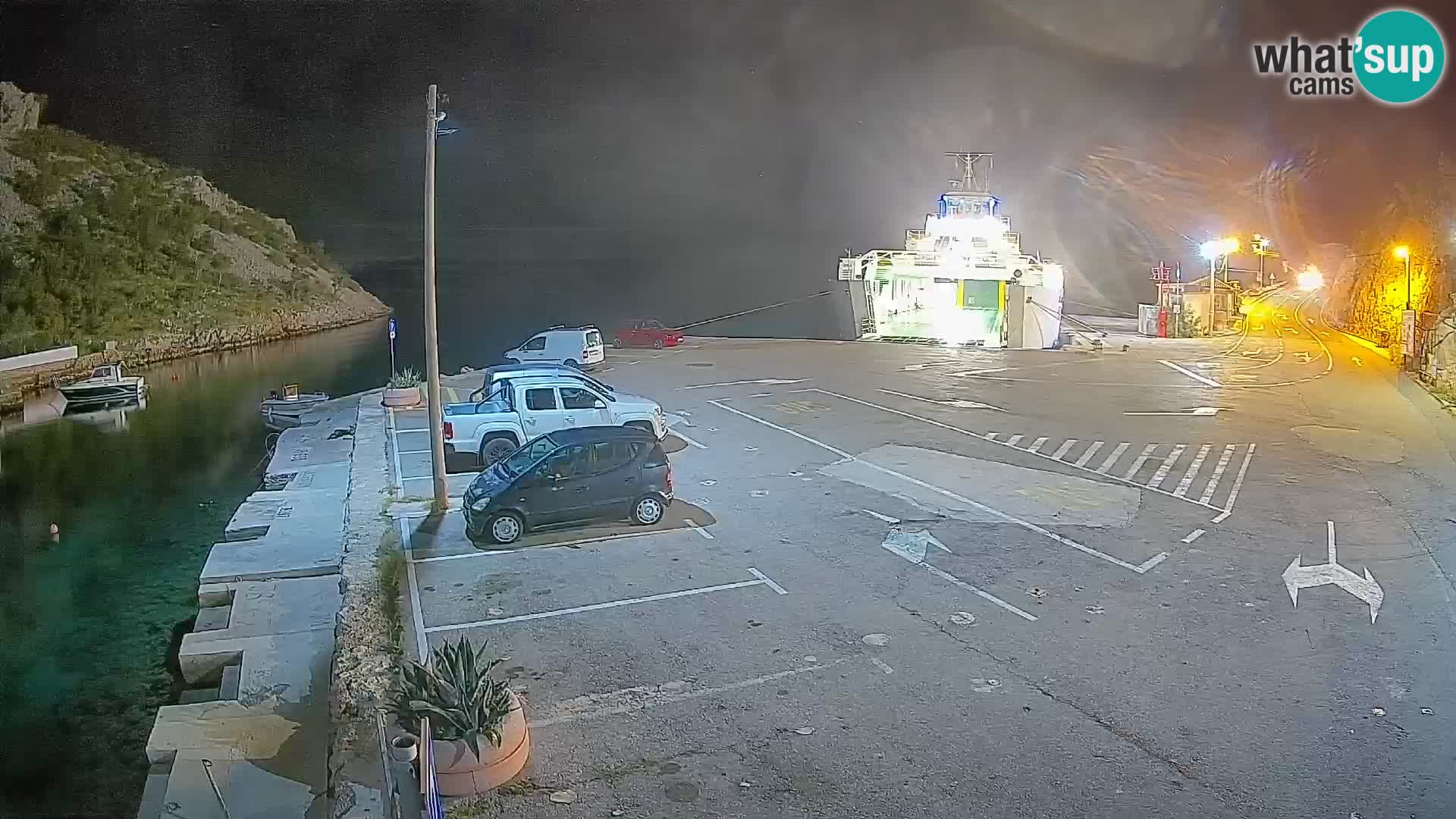 Webcam Fährhafen Prizna – zur Insel Pag